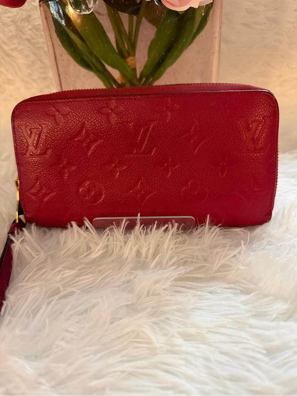Louis Vuitton Empreinte Zippy Wallet Pink/Fuchsia Monogram Leather | Authentic